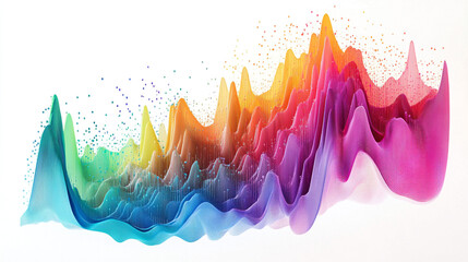 Colorful abstract wave pattern representing sound frequency and energy dynamics