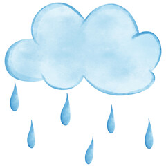 cloud and rain drops vector illutration