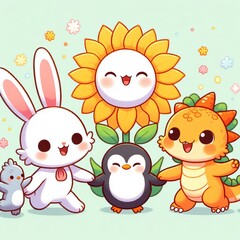 Obraz premium Cute Characters