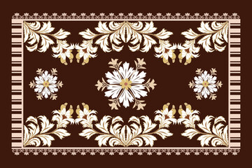 Seamless Floral Patterns Vector illustration for luxury textile design, carpet patterns and decorations.