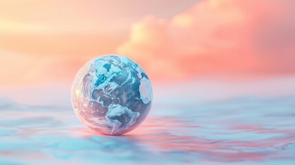 Spectacular, Minimal objects, globe, Pastel colors, fantasy