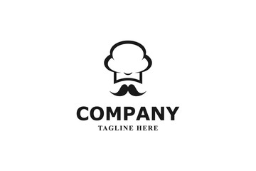 Obraz premium restaurant logo with chef hat