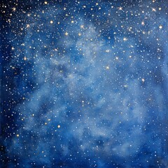 Obraz premium Celestial Night Sky with Golden Stars and Nebula