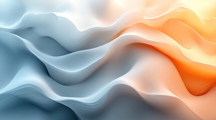 Obraz premium Minimalist background with a soft gradient from light gray to pale yellow