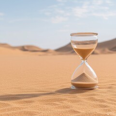 Hourglass in Desert Sands Time and Aridity