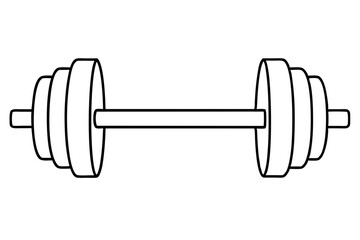 A barbell isolated on a white background