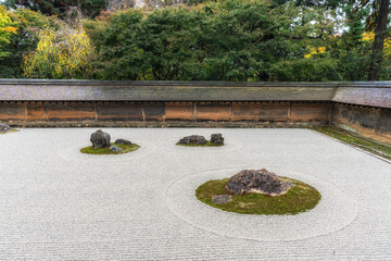 Zen rock garden in Ryoanji