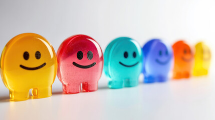 colorful emotional guidance scale group of figure icon