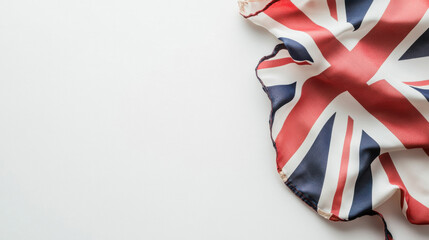 Fototapeta premium english flag waves proudly against a white background
