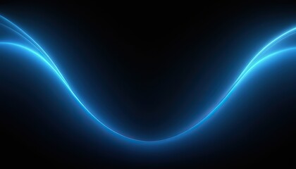 Abstract blue wave on black background illustration for your design