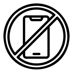 no phone Line Icon