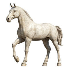 Obraz premium Elegant isolated horse sculpture front view artistic concept for visual impact
