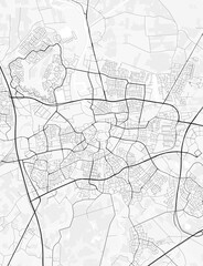 Map of Breda, Netherland. Perfect for posters, printing, wallpaper, and home decor. Contains information on places of interest, roads, toll roads, rivers, mountains, parks, etc