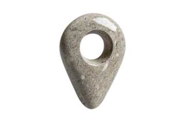 Clean visual concept isolated location pin symbol for mapping and navigation