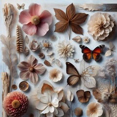 Fototapeta premium Elegant Textures A Botanical Exploration 