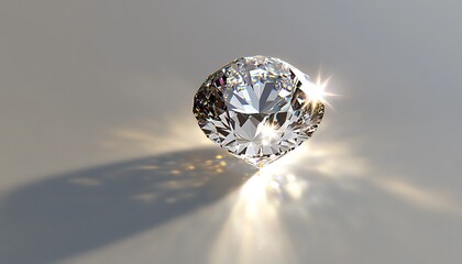 A sparkling diamond emoji shining bright on a light gray background