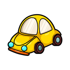 cartoon cute car transportation illustration art