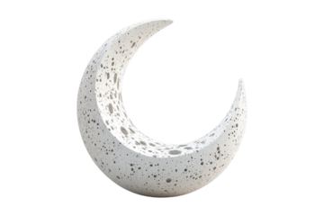 Isolated moon symbol front view decorative design minimalist concept for artistic use