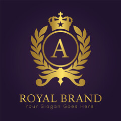 Vintage and luxury logo template Premium Vector, Royalty
