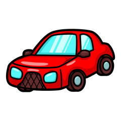 cartoon cute car transportation illustration art