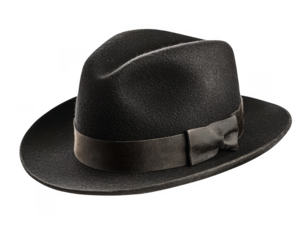 black bowler hat