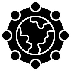 Global Connection  Icon Element For Design