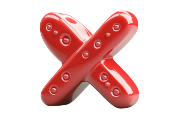 Isolated multiplication symbol on graphic design concept for educational use