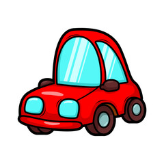 cartoon cute car transportation illustration art