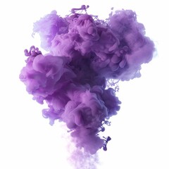 A vivid smoke plume, amethyst and plum