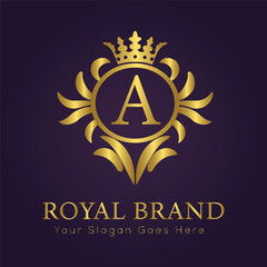 Vintage and luxury logo template Premium Vector Royalty