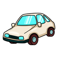 cartoon cute car transportation illustration art