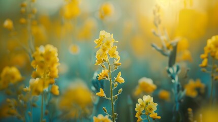 Obraz premium Rape blossoms in the field