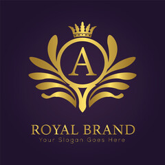 Vintage and luxury logo template Premium Vector Royalty