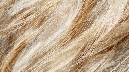 Fototapeta premium 28.Detailed close-up of steppe feather grass with dried, thread-like stems and fine textures; the stiff strands create a layered, airy effect, with subtle shadows enhancing the intricate natural
