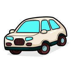 cartoon cute car transportation illustration art