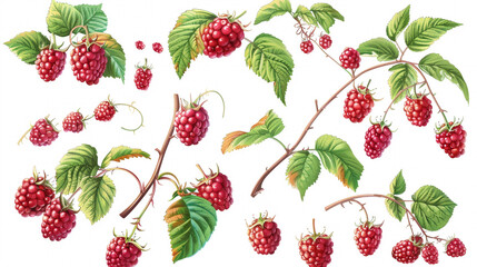 pattern with red berries