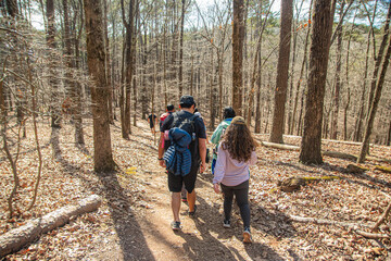 The woods speak in rustling leaves and the crunch of the trail, Red Top Mountain State Park, Acworth, Georgia, United States of America