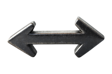 Dynamic directional indicator single arrow symbol for graphic design purposes