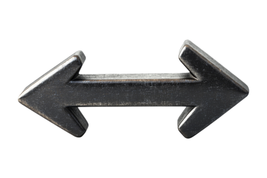 Dynamic directional indicator single arrow symbol for graphic design purposes