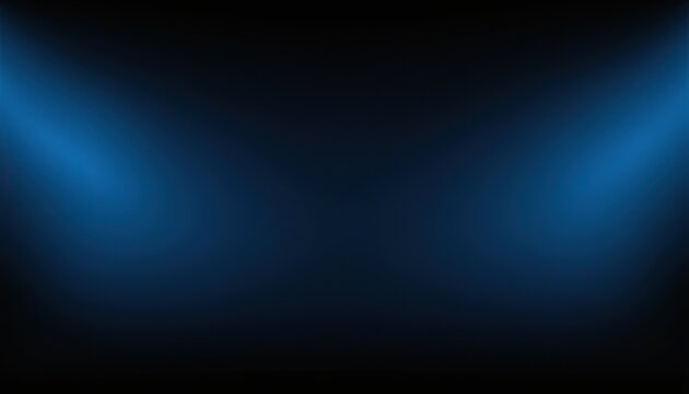 Abstract luxury gradient blue background smooth dark blue with black vignette studio banner