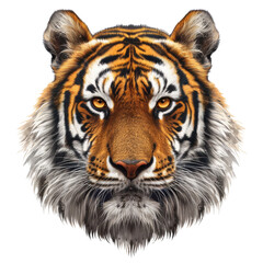 Obraz premium Striking Tiger Portrait A Captivating Display of Power and Grace in the Heart of the Wild, Enhanced with Rich Colors and Detailed Textures