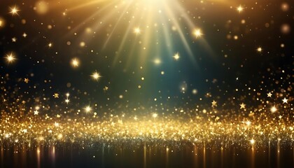 Obraz premium Glittering gradient background with hologram effect and magic lights. Holographic abstract fantasy backdrop with fairy sparkles, gold stars, and festive blurs. transparent ... See More By Business Pi