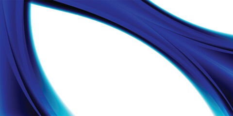 Abstract blue glowing geometric lines on dark blue background. Modern shiny blue circle lines pattern