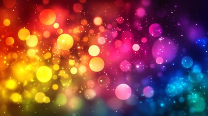 Vibrant Burst of Colorful Lights and Sparkles in Mesmerizing Abstract Background