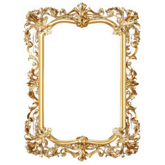Elegant Golden Frame with Inverted Rounded Corners