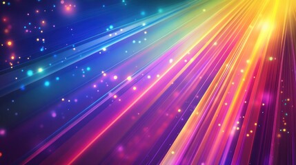 Fototapeta premium Vibrant Rainbow Light Rays Background