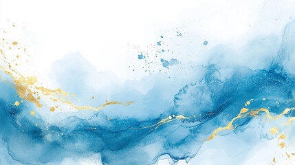 Serene abstract light sky blue watercolor background
