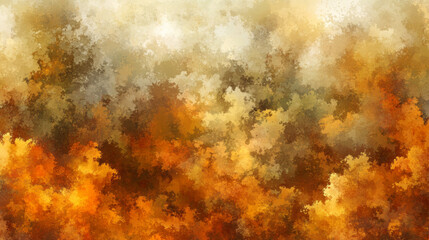 Abstract watercolor designs in warm autumn colors create soothing atmosphere