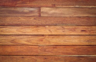 Top view of old rustic natural grunge brown wood texture free background surface pattern.