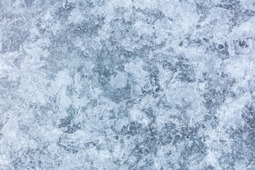 river covered with ice. frost patterns on ice surface. macro view. © Mr Twister